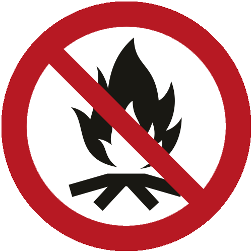Vorlage: Symbol Lagerfeuer verboten P045