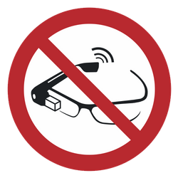 Vorlage: Symbol Nutzung von Smartglasses verboten P044
