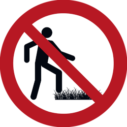 Vorlage: Symbol Rasen betreten verboten