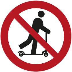 Vorlage: Symbol Roller fahren verboten