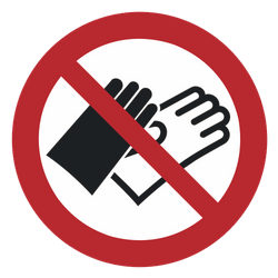 Vorlage: Symbol Schutzhandschuhe tragen verboten P028
