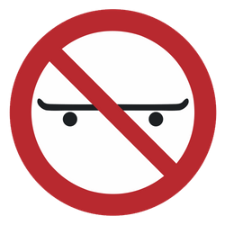 Vorlage: Symbol Skateboardfahren verboten