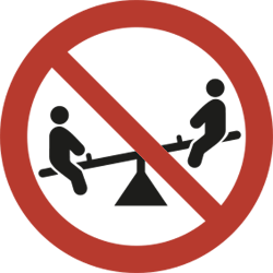 Vorlage: Symbol Spielen auf dem Spielplatz verboten