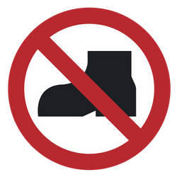 Vorlage: Symbol Tragen von Straßenschuhen verboten P060