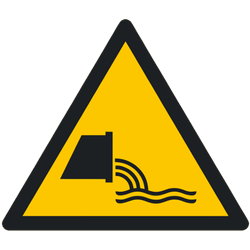 Vorlage: Symbol Warnung vor Abwassereinleitung W055