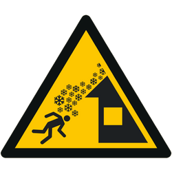 Vorlage: Symbol Warnung vor Dachlawine W040