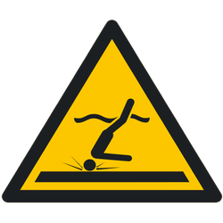 Vorlage: Symbol Warnung vor flachem Wasser W048