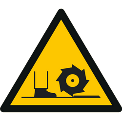 Vorlage: Symbol Warnung vor Fräswelle
