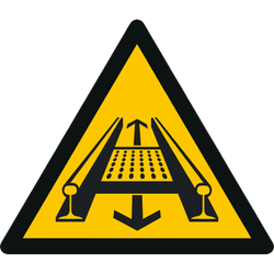 Vorlage: Symbol Warnung vor Gefahren durch eine Förderanlage oder Gleis