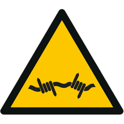 Vorlage: Symbol Warnung vor Stacheldraht W033