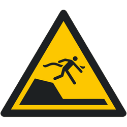 Vorlage: Symbol Warnung vor unvermittelter Tiefenänderung im Schwimmbecken W050