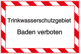 Vorlage: Trinkwasserschutzgebiet-Baden verboten