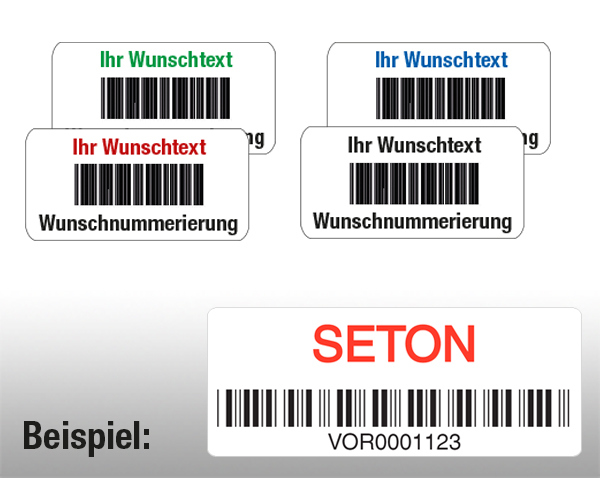 Individuelle Barcode-Etiketten