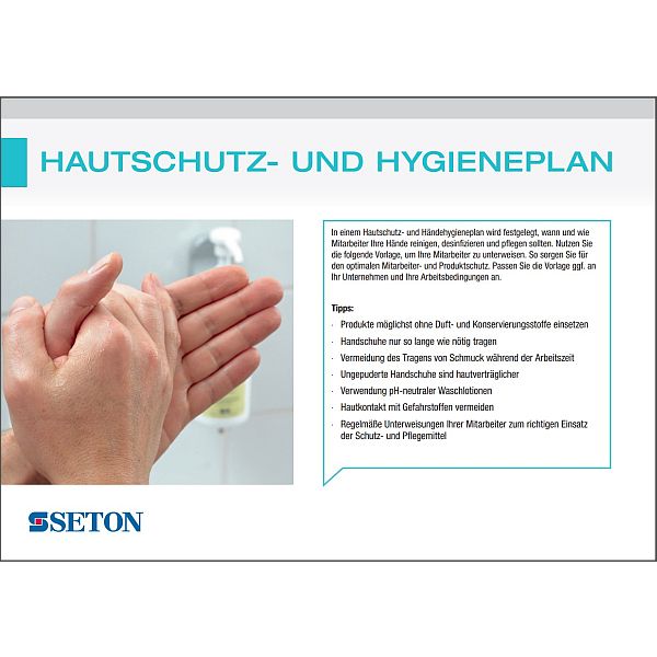 SETON Hautschutz- und Hygieneplan kostenlos herunterladen