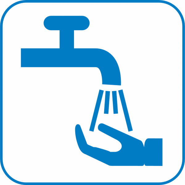 Aufkleber Piktogramm Hände waschen