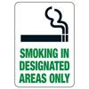 Designated Smoking Area Signs & Smoking Permitted Signs