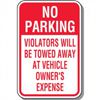 Tow Away Parking Lot Signs