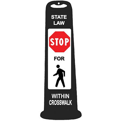 Trailblazer Vertical Panel - State Law Stop for Pedestrian Within Crosswalk