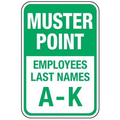 Muster Point A-K Sign