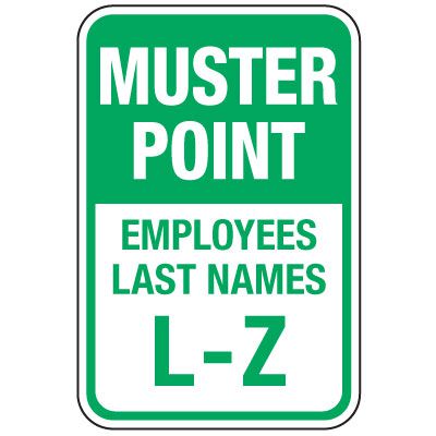 Muster Point L-Z Sign