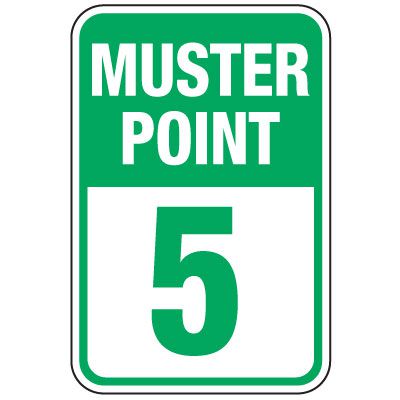 Muster Point 5 Sign