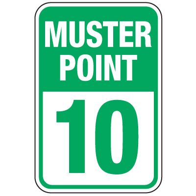 Muster Point 10 Sign