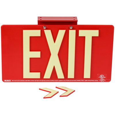 BradyGlo™ UL924 Exit Sign 75' Single Bracket