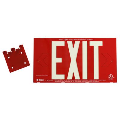 BradyGlo™ UL924 50' Double-Sided Steel-Framed Exit Sign