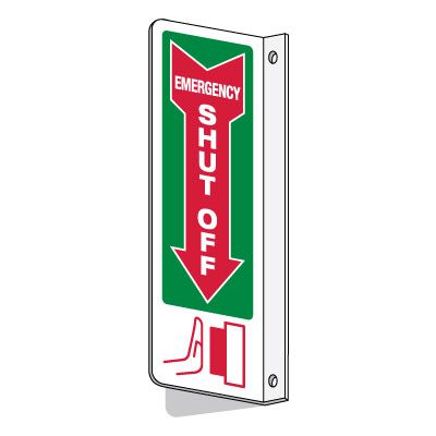 2-Way Emergency Shutoff Sign