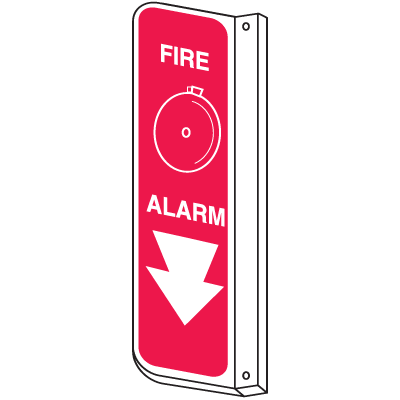 Fire Alarm 2-Way View Fire Safety Signs
