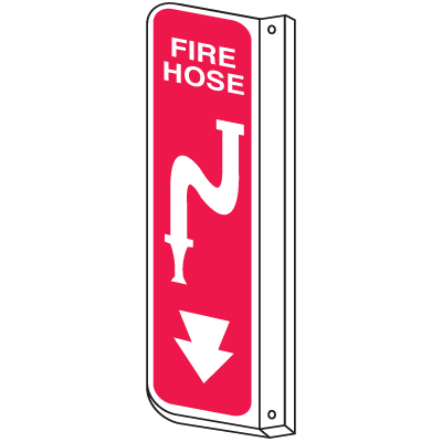 Fire Hose 2-Way View Fire Safety Signs