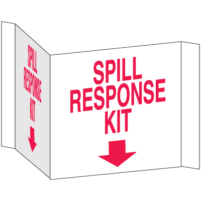 3-Way View Spill Control Signs - Spill Response Kit