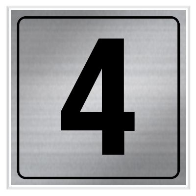 4 - Engraved Door Number Signs