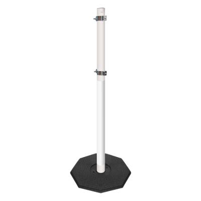 5 Ft. PVC Stanchion Systems - Reflective Post and Base