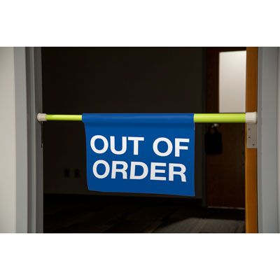 Out Of Order Hanging Doorway Barricade Sign Kit