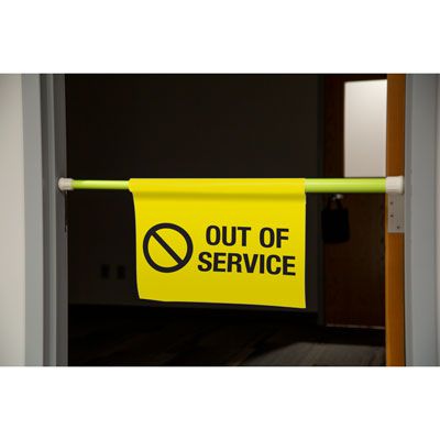 Out Of Service Hanging Doorway Barricade Sign Kit