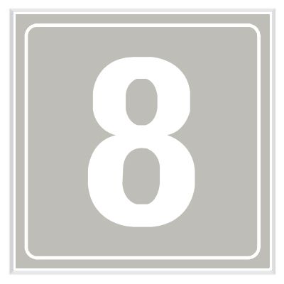 8 - Engraved Door Number Signs