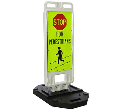TrafFix Devices Stop For Pedestrians Crosswalk Safety Signs