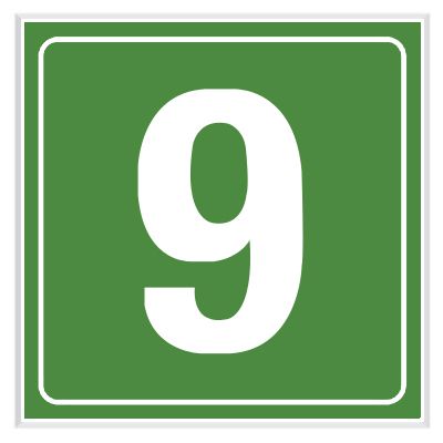 9 - Engraved Door Number Signs