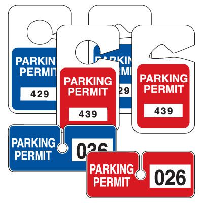 Rear View Mirror Tags Stock Parking Permit Tags