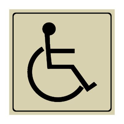 Accessibility Symbol - Engraved Graphic Symbol Signs