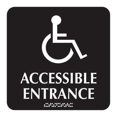 Accessible Entrance - Optima ADA Restroom Signs