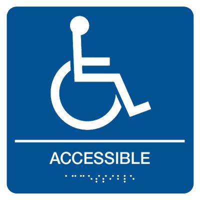 Accessible with Accessibility Graphic - Graphic Braille Signs