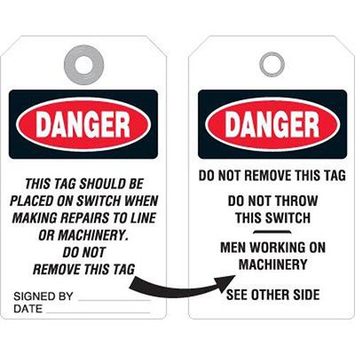 Do Not Throw Switch Accident Prevention Tag