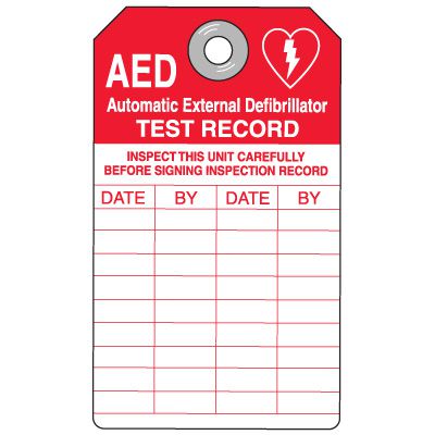 AED Inspection Tags