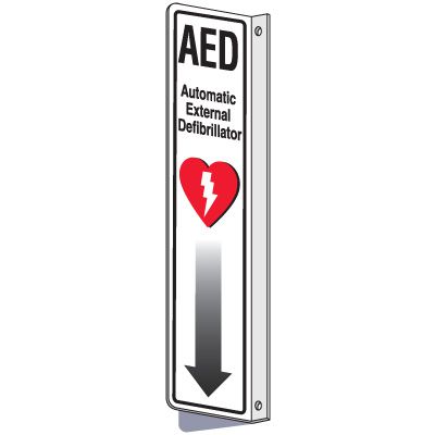 2-Way View AED Sign - (Includes Arrow Graphic)