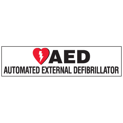 AED Label - Automated External Defibrillator