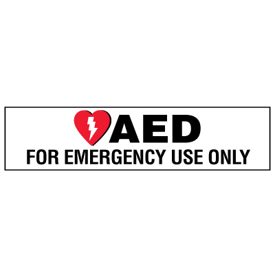 AED Label - For Emergency Use Only