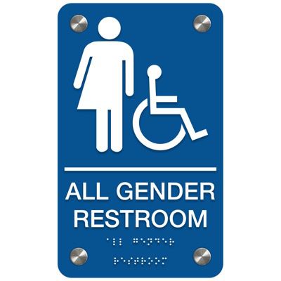All Gender Restroom (Accessibility) - Premium ADA Restroom Signs