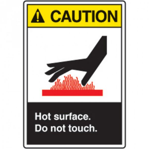 ANSI Safety Signs - Caution Hot Surface Do Not Touch